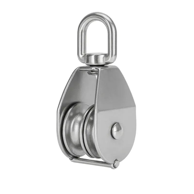 Poulie double - Inox A2 - diam 50 - Long. 142 - Accastillage, quincaillerie Satisfait Ou Remboursé
