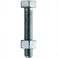 Offre Du Jour Boulon tête hexagonale acier zingué 8 x 20 mm 60 x 88 x 135 mm 60 pièces VYNEX