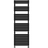 Dernière Chance Radiateur sèche-serviette eau chaude Concerto noir mat 718 W 1520 x 506 mm