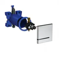 Retour Gratuit Plaque de commande TEMPOMATIC 4 urinoir encastré Inox satiné, pile 6V – kit 2/3 DELABIE