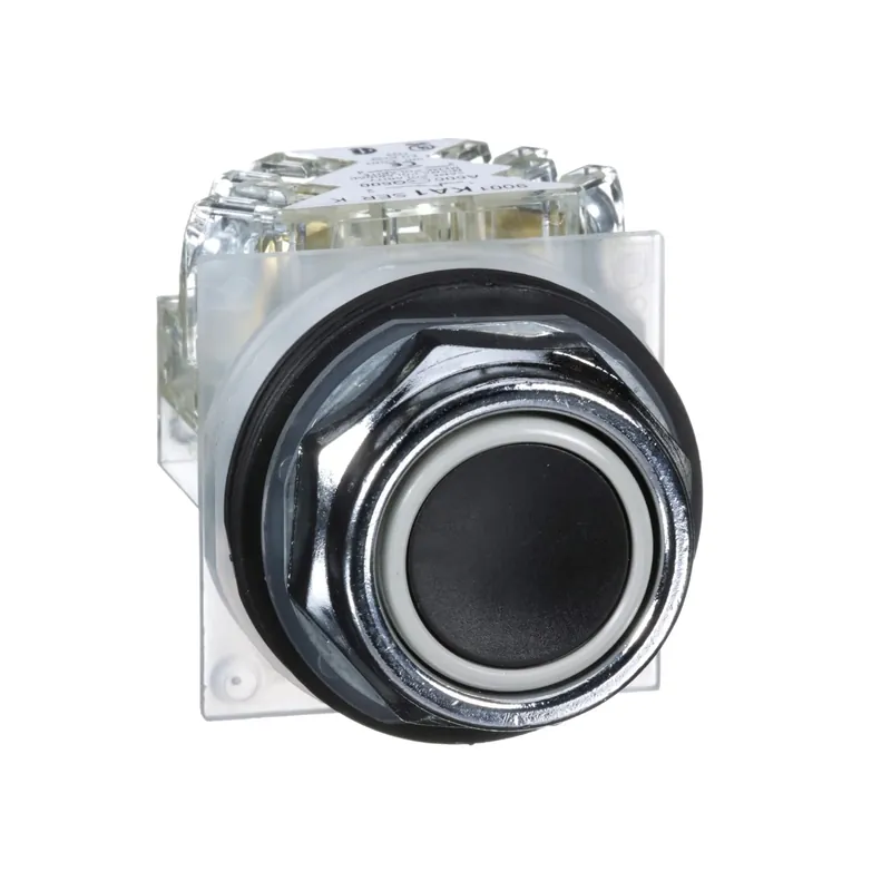 Bon Marché Harmony 9001K – bouton-poussoir – noir – Ø30 – à impulsion affleurant – 1OF