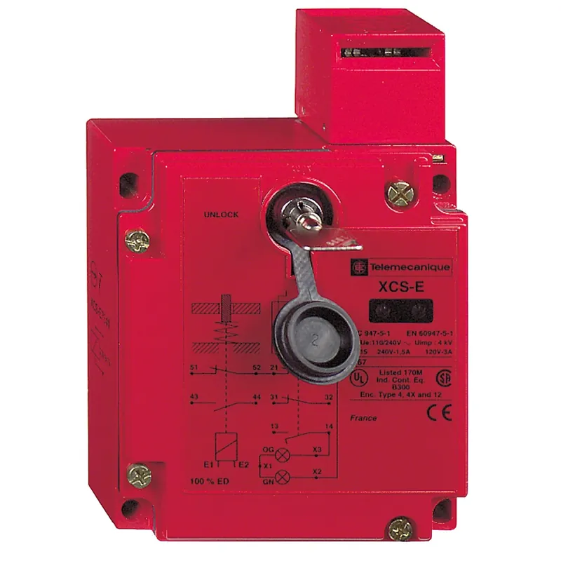 Must-Have Preventa XCS-E – inter. de pos. de sécu. métallique à clé Télémécanique – 1O+2F 24V – 2xM20