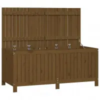 Jusqu'à Épuisement Des Stocks Coffre boîte meuble de jardin rangement 147 x 68 x 64 cm bois pin marron miel 02_0013104