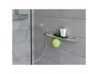 Barre d‘appui multifonctions pour douche avec support douchette et tablette PELLET Quantité Limitée