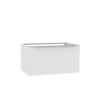 Meuble sous vasque 1 tiroir partie gauche pour composition Plénitude blanc brillant 70 x 140 x 46 cm Nouveauté