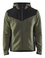 Veste tricotée avec Softshell vert foncé/noir TM – BLÅKLÄDER – 594025364199M Authentique