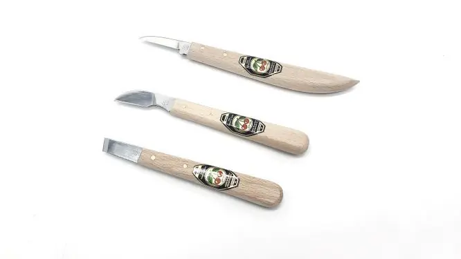 Lot de 3 couteaux de sculpteur ‘2 Cerises‘ Authentique