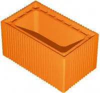 Dernière Chance Boisseau alvéolé jumelé en terre cuite BO13 20 x 20 cm+20 x 20 cm hauteur 25 cm TERREAL