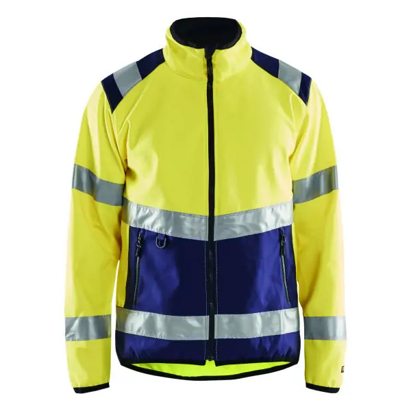 Veste de signalisation softshell, jaune / bleu marine, Taille unisexe S Seulement Aujourd&rsquo;hui