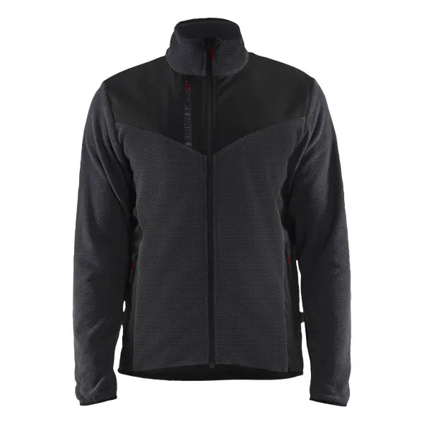 Achetez Aujourd&rsquo;hui Veste en tricot avec Softshell Gris foncé/Noir 4XL