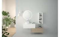 Petit Prix Niche sous-vasque Domao chêne doré 30x64x43 BURGBAD