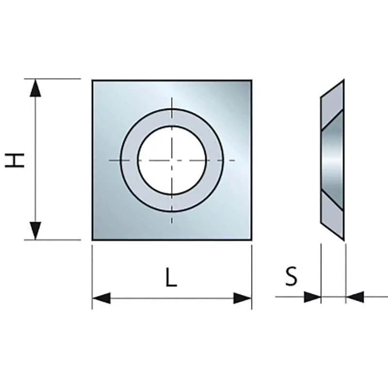 Acheter En Ligne Plaquette réversible carbure qualité standard (araseurs) 14x14x2.0 mm, à la pièce