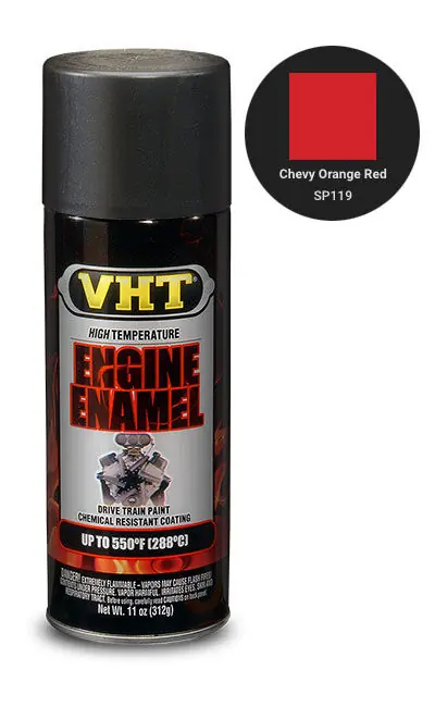 VHT ENGINE ENAMEL – PEINTURE POUR MOTEUR CHEVY ROUGE ORANGÉ (SP119) Populaire