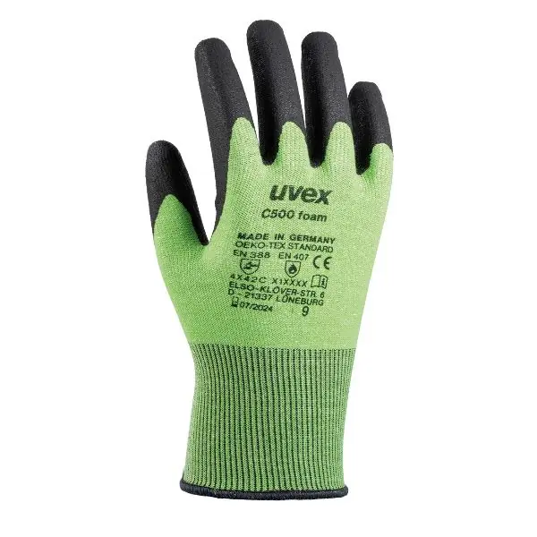Vente Directe Paire de gants uvex C500 foam, Taille des gants 7